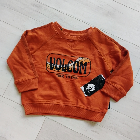 VOLCOM NEW Baby Retro Crewneck Sweatshirt & Denim Pants - Picture 2 of 16